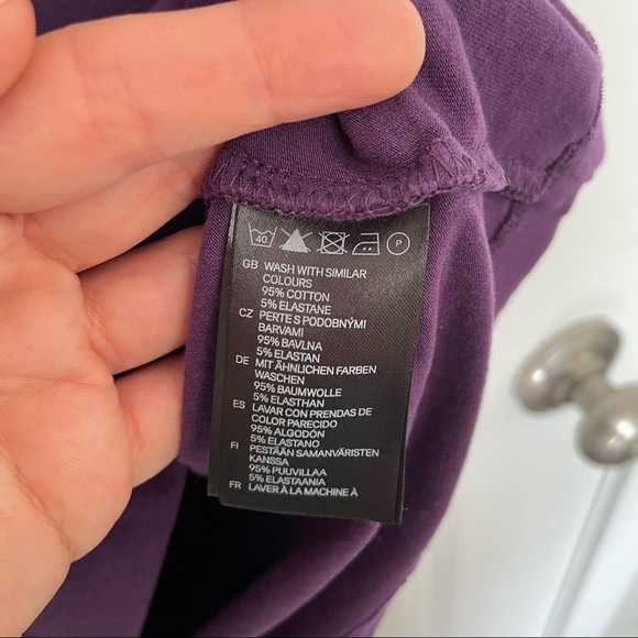 H&M Purple Long-Sleeved Mod Shift Dress - size M - Picture 4 of 4